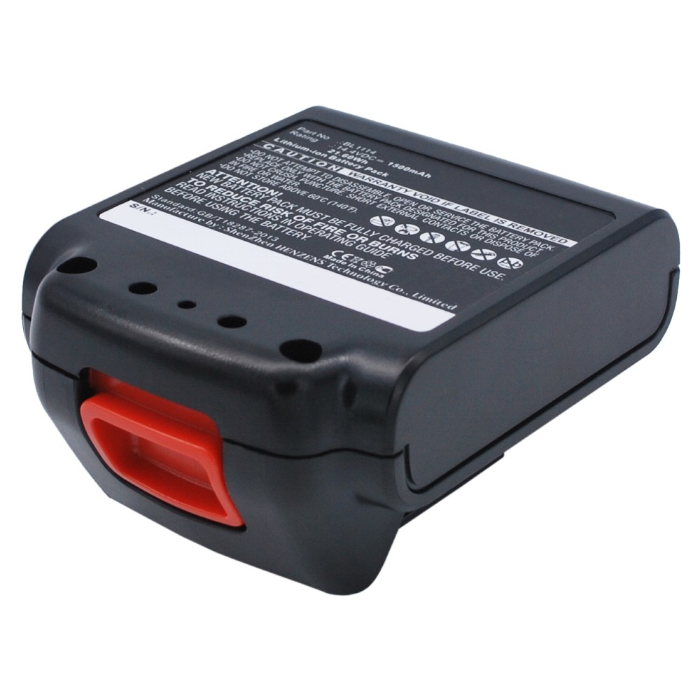 Synergy Digital Power Tool Battery, Compatible with Black & Decker BL1114, BL1314, BL1514, LB16 Power Tool Battery (Li-ion, 14.4V, 1500mAh)