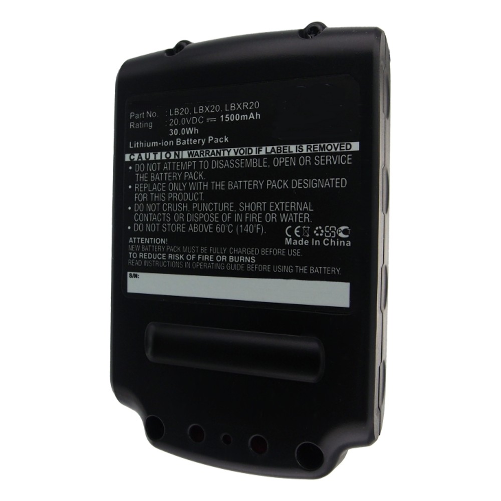 Synergy Digital Power Tool Battery, Compatible with Black & Decker LB20, LBX20, LBXR20 Power Tool Battery (Li-ion, 20V, 1500mAh)