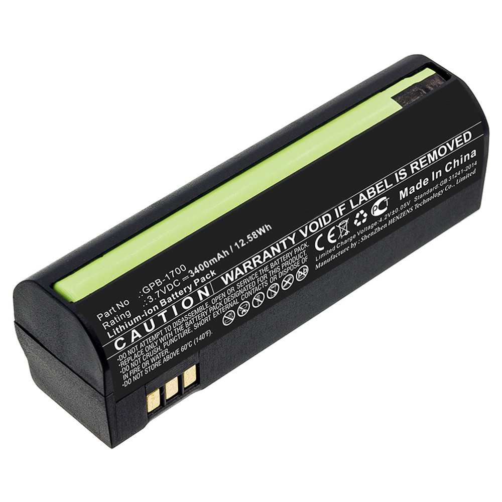 Synergy Digital Satellite Phone Battery, Compatible with Globalstar GPB-1700 Satellite Phone Battery (Li-ion, 3.7V, 3400mAh)