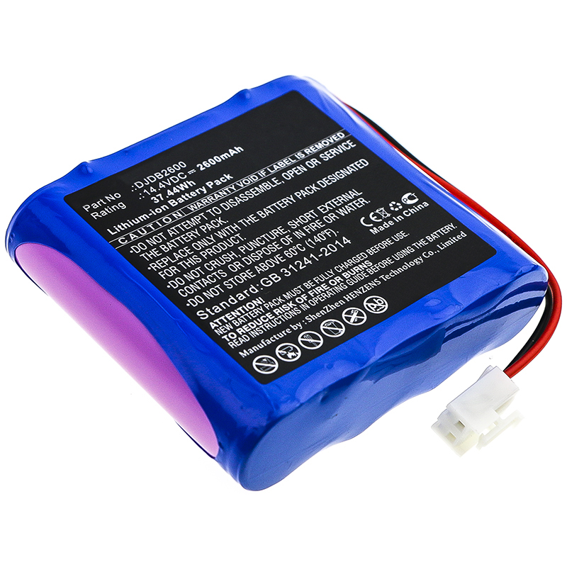 Synergy Digital Medical Battery, Compatible with CMICS DJDB2600 Medical Battery (14.4V, Li-ion, 2600mAh)