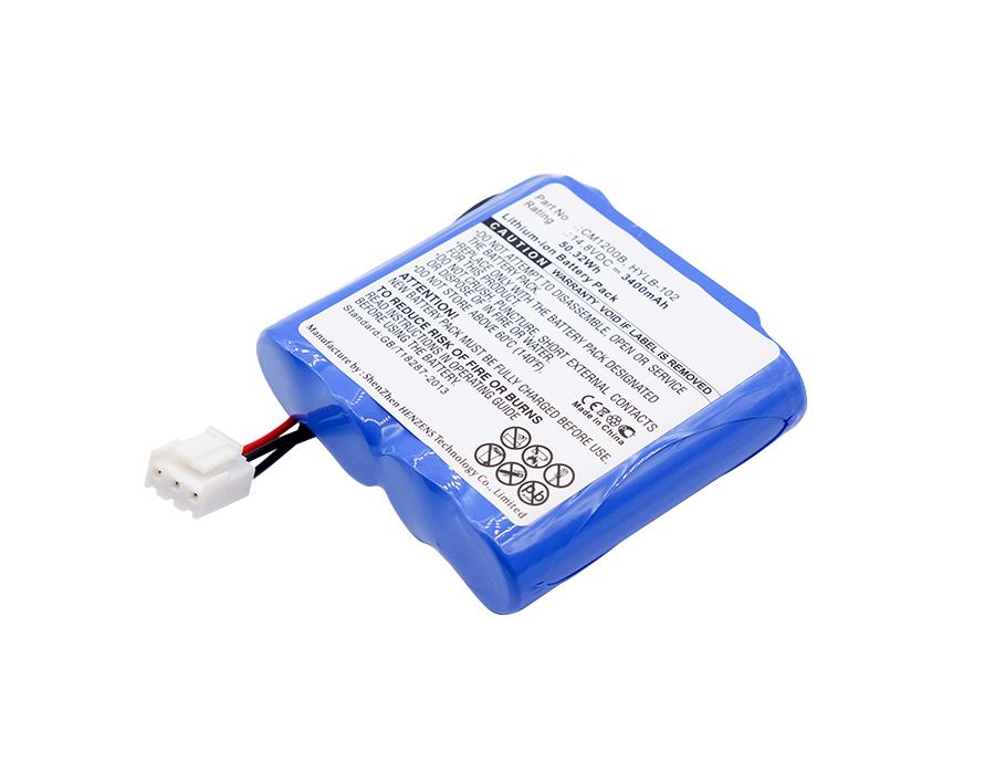Synergy Digital Medical Battery, Compatible with EDAN CM1200B, CM-1200B Medical Battery (14.8V, Li-ion, 3400mAh)