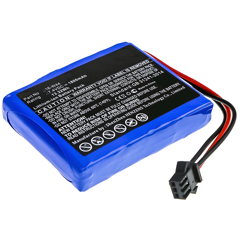 Synergy Digital Equipment Battery, Compatible with Fluke 16-W44 Equipment Battery (7.4V, Li-ion, 1800mAh)