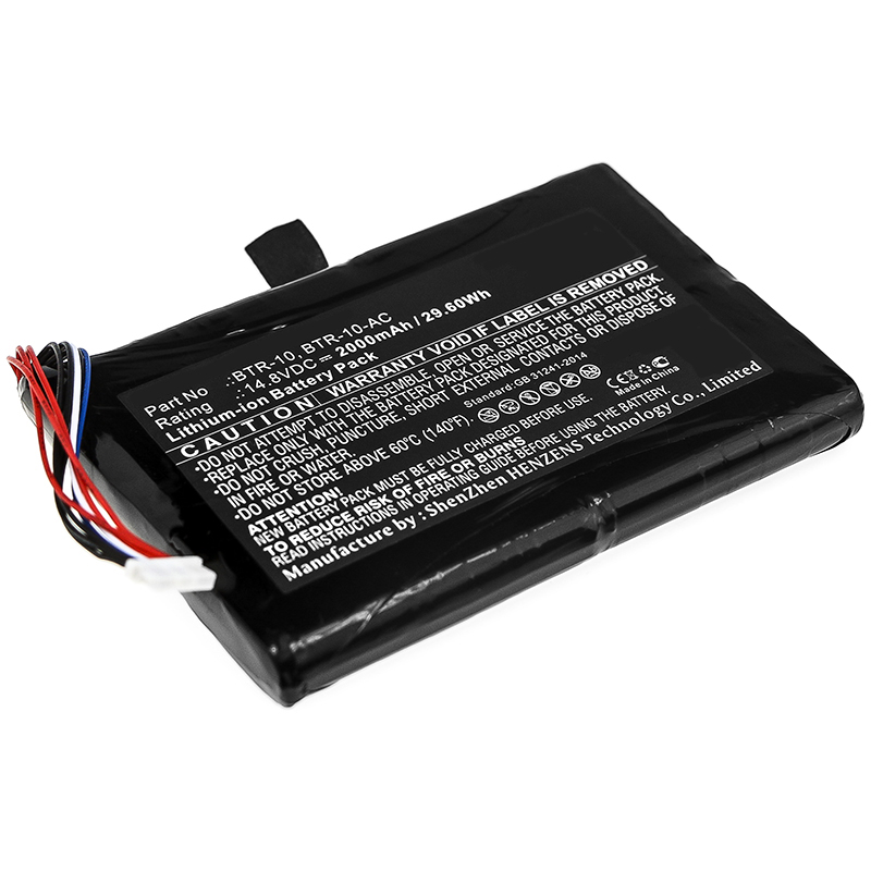 Synergy Digital Equipment Battery, Compatible with Fujikura BTR-10, BTR-10-AC Equipment Battery (14.8V, Li-ion, 2000mAh)