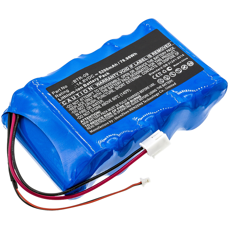 Synergy Digital Equipment Battery, Compatible with Fujikura BTR-09 Equipment Battery (14.8V, Li-ion, 5200mAh)