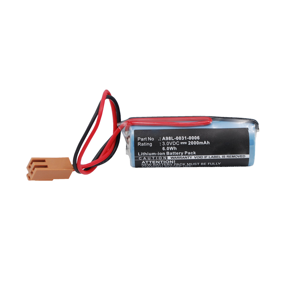 Synergy Digital PLC Battery, Compatible with GE A02B-0118-K111, A02B-0177-K106, A02B-0200-K106 PLC Battery (3V, Li-MnO2, 2000mAh)