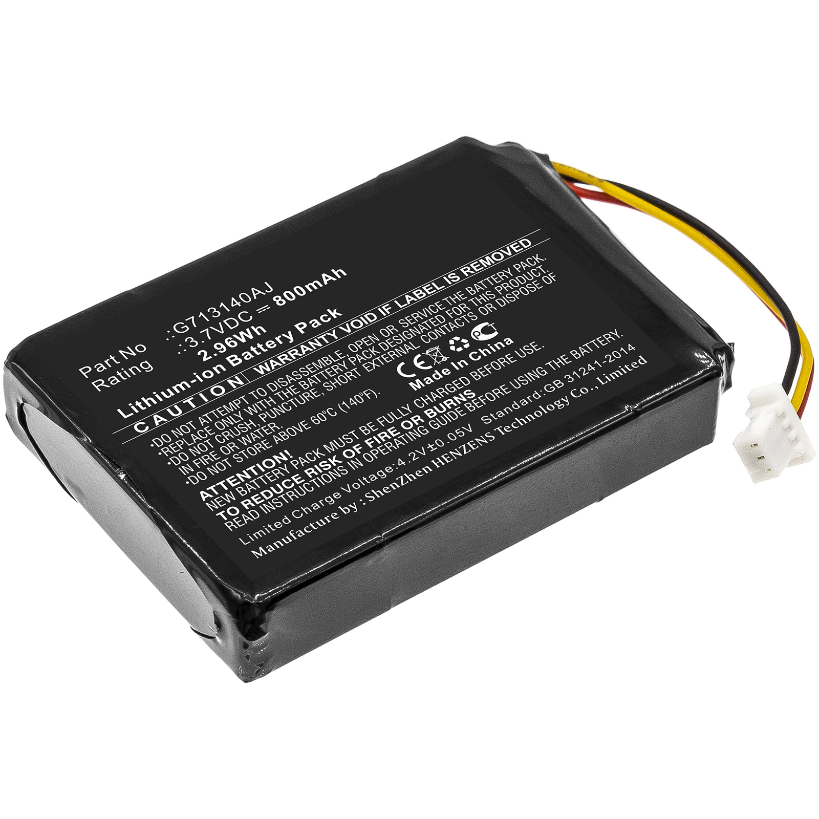 Synergy Digital Home Security Camera Battery, Compatible with Flir G713140AJ Home Security Camera Battery (3.7V, Li-ion, 800mAh)