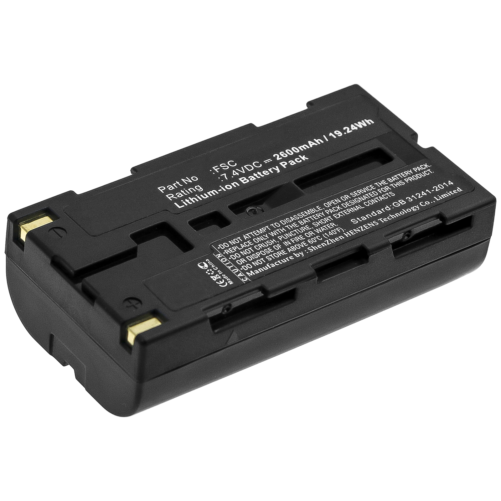 Synergy Digital Equipment Battery, Compatible with Fuji FSC Equipment Battery (7.4V, Li-ion, 2600mAh)