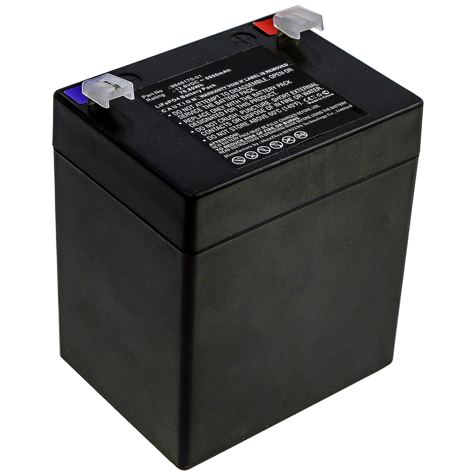 Synergy Digital Lawn Mower Battery, Compatible with Flymo 9648170-01 Lawn Mower Battery (12.8V, LiFePO4, 6000mAh)