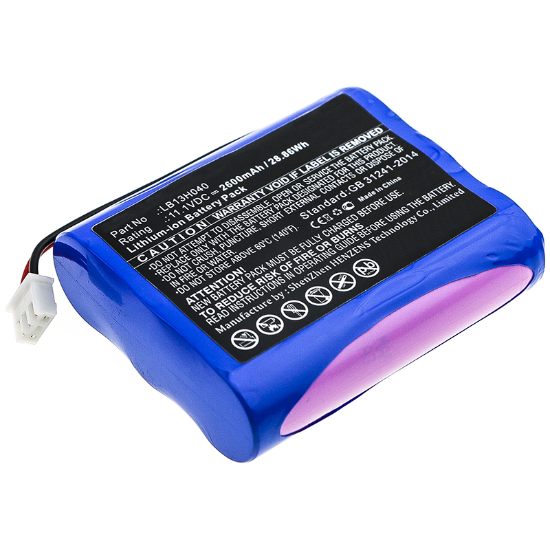 Synergy Digital Medical Battery, Compatible with General LB13H040 Medical Battery (11.1V, Li-ion, 2600mAh)