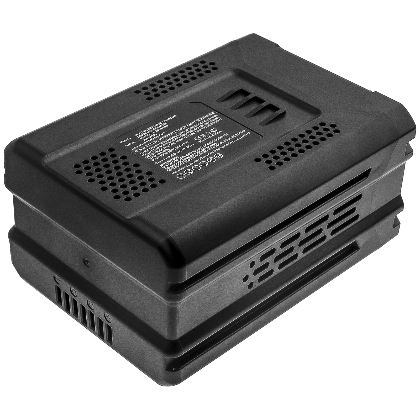 Synergy Digital Lawn Mower Battery, Compatible with Greenworks 2901302, GBA80200, GBA80250, GBA80400, GBA80500 Lawn Mower Battery (80V, Li-ion, 2000mAh)