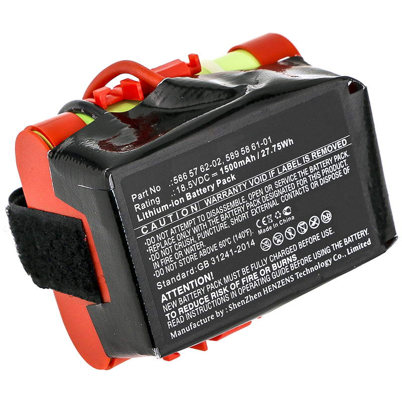 Synergy Digital Lawn Mower Battery, Compatible with Husqvarna 586 57 62-02, 589 58 61-01 Lawn Mower Battery (18.5V, Li-ion, 1500mAh)