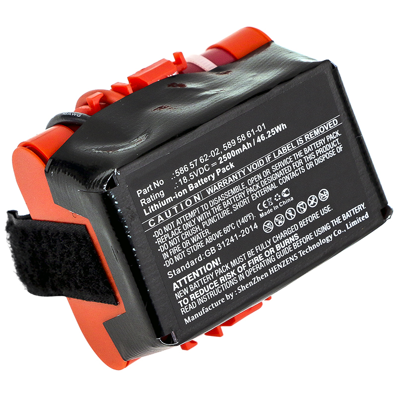 Synergy Digital Lawn Mower Battery, Compatible with Husqvarna 586 57 62-02, 589 58 61-01 Lawn Mower Battery (18.5V, Li-ion, 2500mAh)