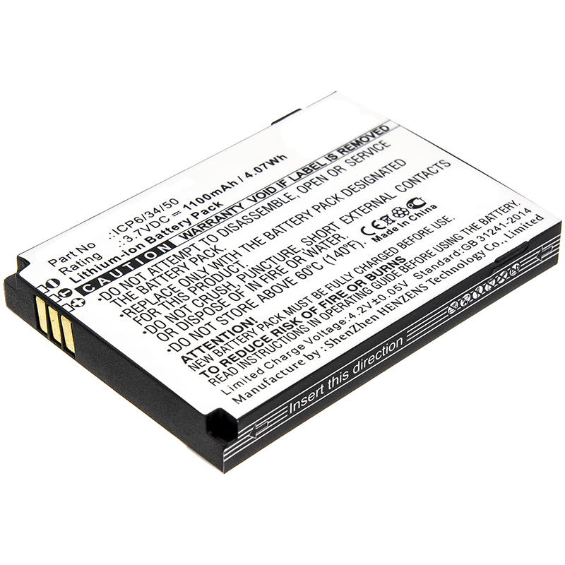 Synergy Digital Equipment Battery, Compatible with HumanWare ICP6/34/50 Equipment Battery (3.7V, Li-ion, 1100mAh)