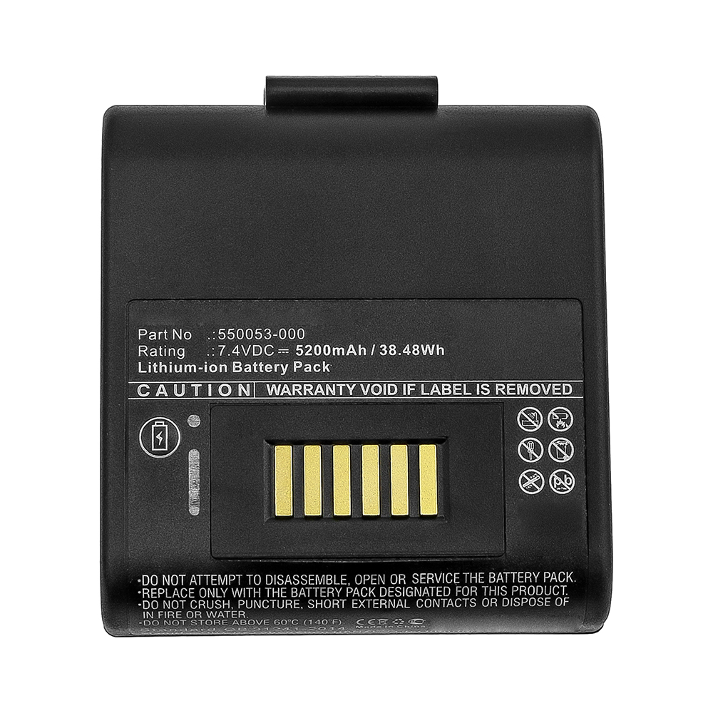 Synergy Digital Printer Battery, Compatible with Honeywell 550053-000 Printer Battery (7.4V, Li-ion, 5200mAh)