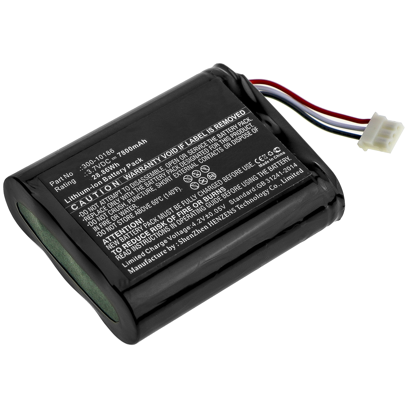 Synergy Digital Alarm System Battery, Compatible with Honeywell 300-10186 Alarm System Battery (3.7V, Li-ion, 7800mAh)