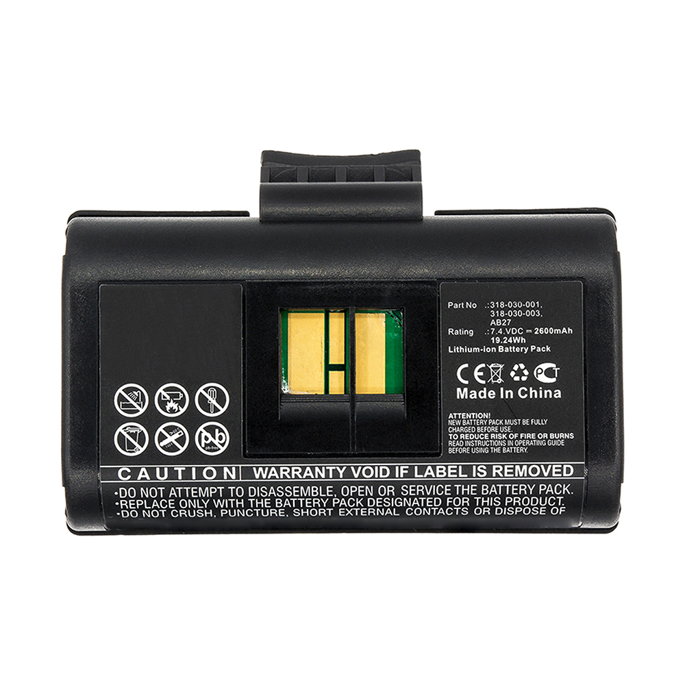 Synergy Digital Printer Battery, Compatible with Intermec AB27 Printer Battery (Li-ion, 7.4V, 2600mAh)