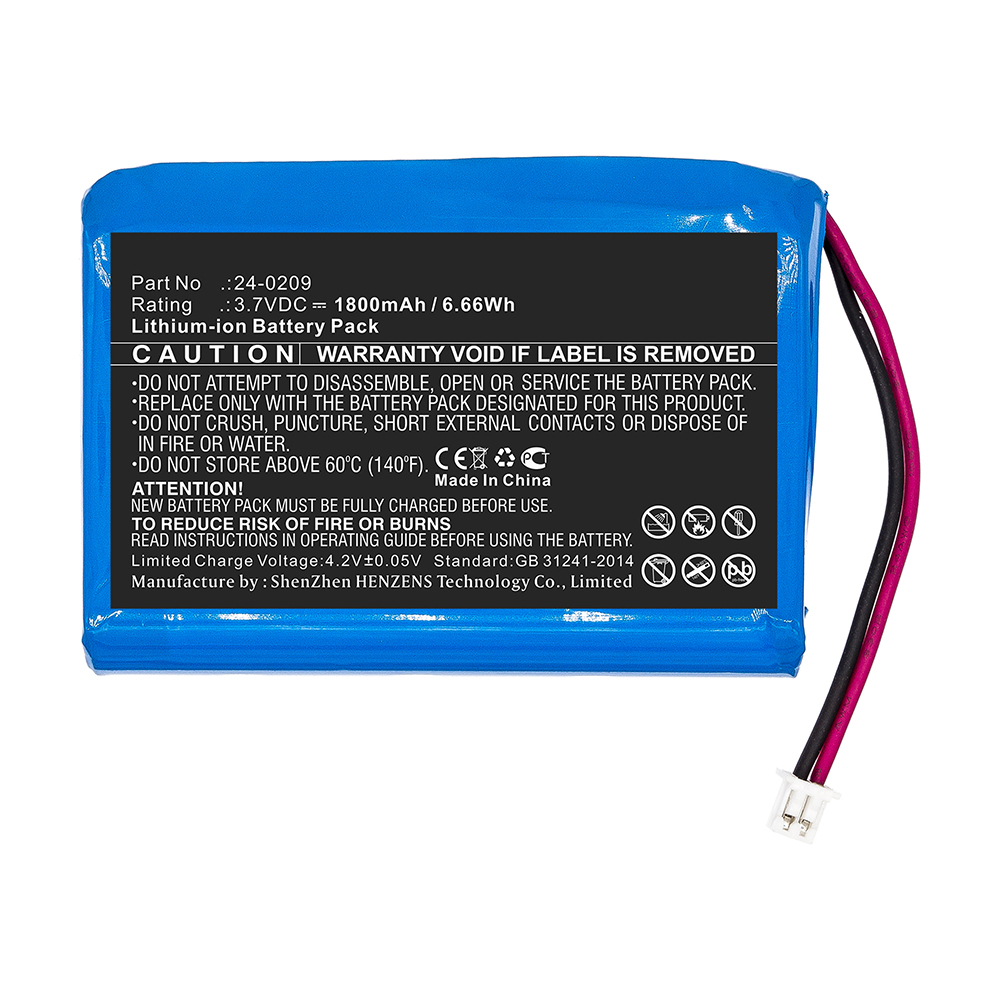 Synergy Digital Smart Home Battery, Compatible with Jandy 24-0209 Smart Home Battery (Li-ion, 3.7V, 1800mAh)