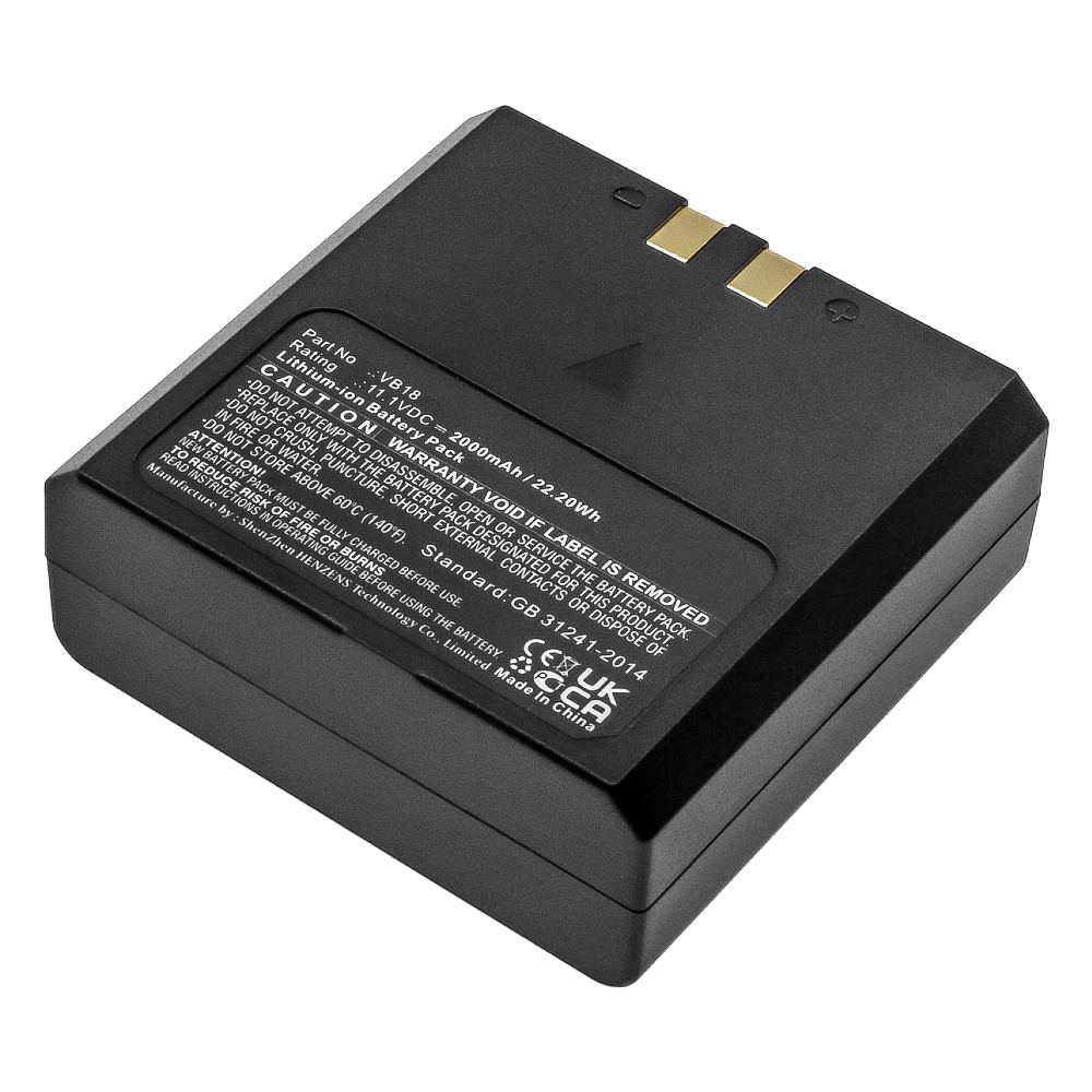 Synergy Digital Strobe Lighting Battery, Compatible with GODOX VB18 Strobe Lighting Battery (Li-Ion, 11.1V, 2000mAh)