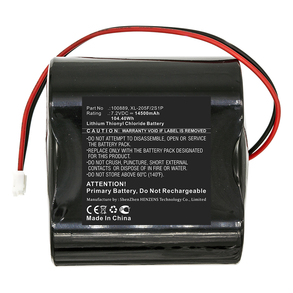Synergy Digital Automatic Flusher Battery, Compatible with Seametrics XL-205F/2S1P Automatic Flusher Battery (Li-SOCl2, 7.2V, 14500mAh)