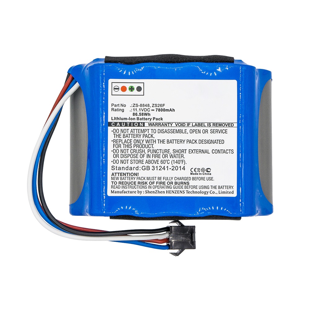 Synergy Digital Equipment Battery, Compatible with Signal Fire ZS-8848 Equipment Battery (Li-ion, 11.1V, 7800mAh)