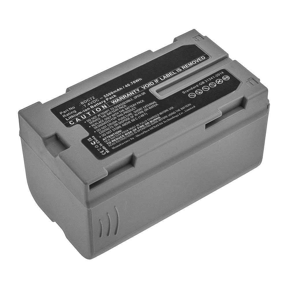 Synergy Digital Equipment Battery, Compatible with Sokkia BDC72 Equipment Battery (Li-ion, 7.4V, 5500mAh)