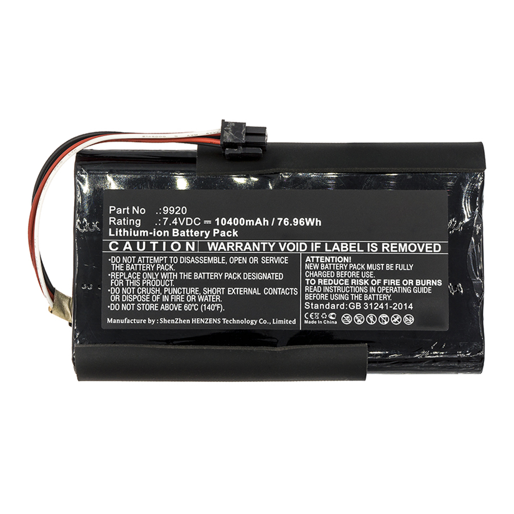 Synergy Digital Equipment Battery, Compatible with Televes 9920 Equipment Battery (Li-ion, 7.4V, 10400mAh)