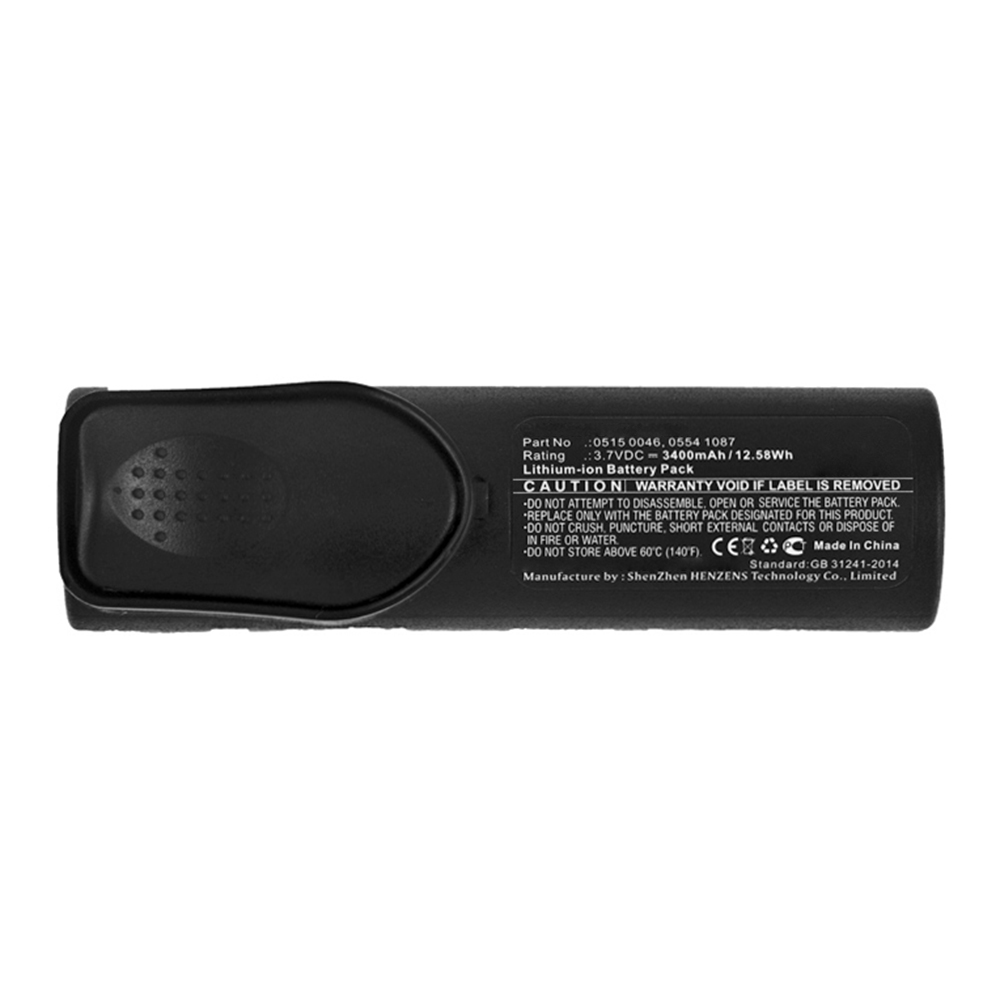 Synergy Digital Equipment Battery, Compatible with Testo 0515 0046 Equipment Battery (Li-ion, 3.7V, 3400mAh)