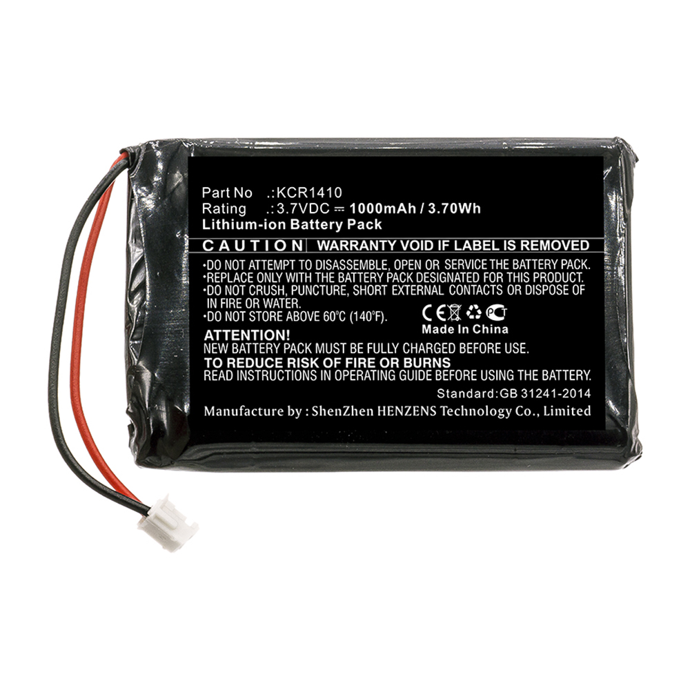 Synergy Digital Game Console Battery, Compatible with Sony KCR1410 Game Console Battery (Li-ion, 3.7V, 1000mAh)