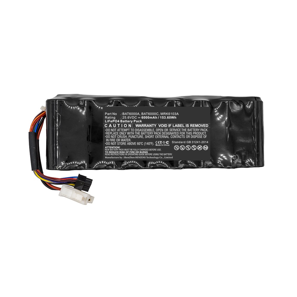 Synergy Digital Lawn Mower Battery, Compatible with Robomow BAT6000A Lawn Mower Battery (LiFePO4, 25.6V, 6000mAh)
