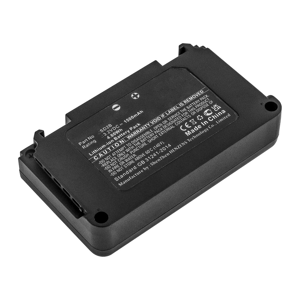 Synergy Digital Microphone Battery, Compatible with Sony SD2B Microphone Battery (Li-ion, 3.2V, 1500mAh)