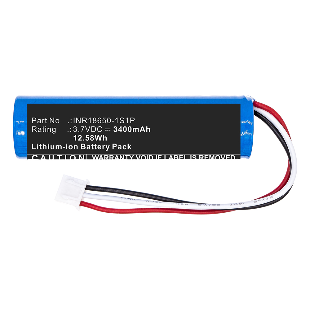 Synergy Digital Personal Care Battery, Compatible with Theradome INR18650-1S1P Personal Care Battery (Li-ion, 3.7V, 3400mAh)