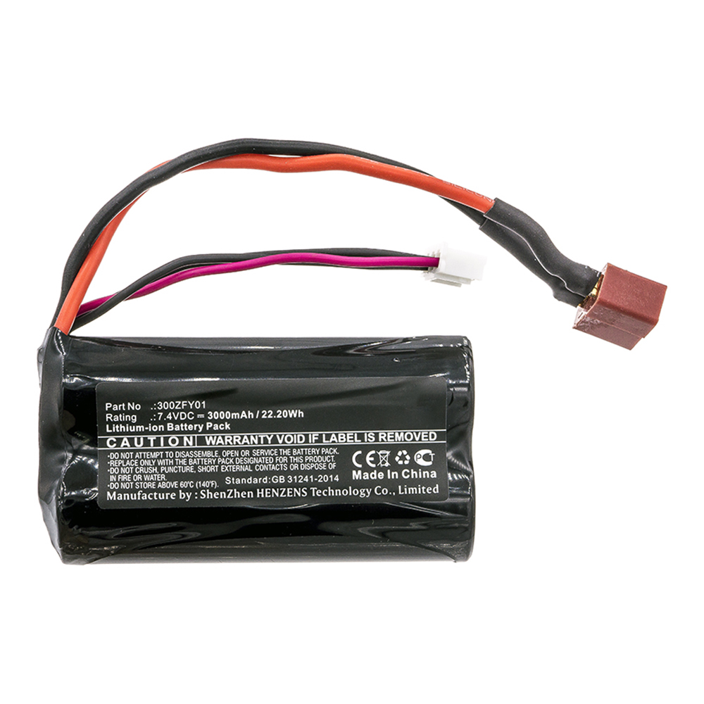 Synergy Digital Cars Battery, Compatible with Wltoys 300ZFY01 Cars Battery (Li-ion, 7.4V, 3000mAh)