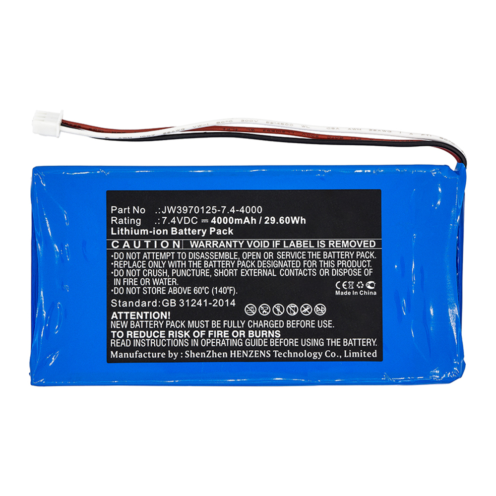 Synergy Digital Diagnostic Scanner Battery, Compatible with XTOOL JW3970125-7.4-4000 Diagnostic Scanner Battery (Li-ion, 7.4V, 4000mAh)