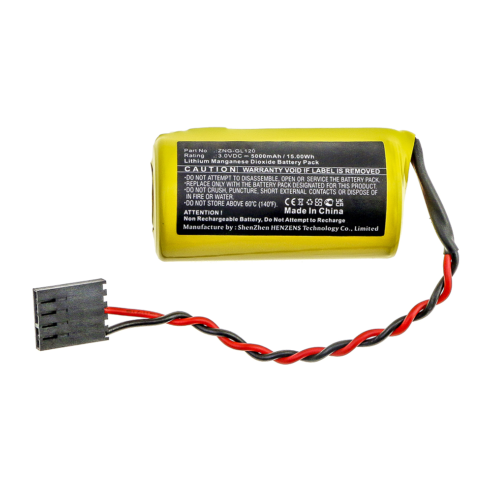 Synergy Digital PLC Battery, Compatible with Yaskawa ZNG-GL120 PLC Battery (Li-MnO2, 3V, 5000mAh)