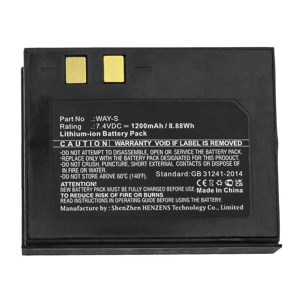 Synergy Digital Printer Battery, Compatible with Way Systems WAY-S Printer Battery (Li-ion, 7.4V, 1200mAh)