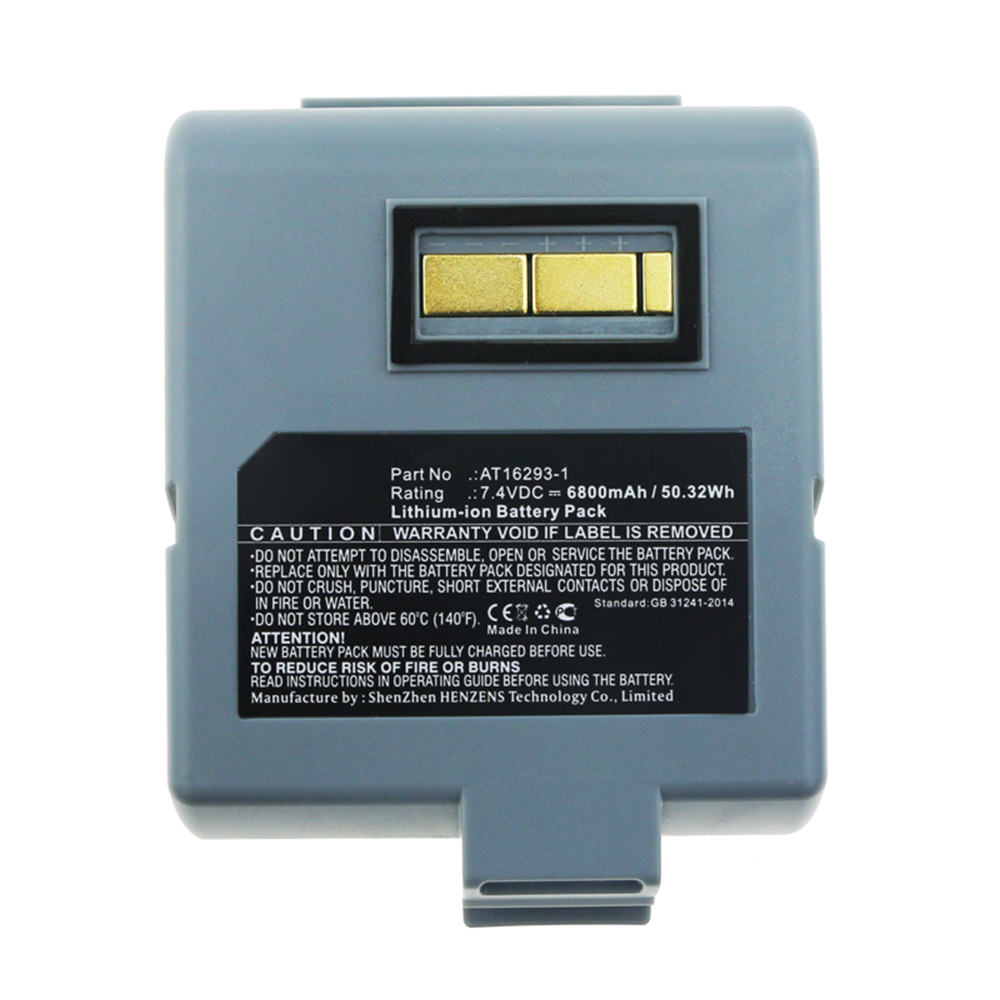 Synergy Digital Printer Battery, Compatible with Zebra AT16293-1 Printer Battery (Li-ion, 7.4V, 6800mAh)