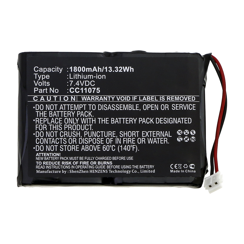 Synergy Digital Printer Battery, Compatible with Zebra CC11075 Printer Battery (Li-ion, 7.4V, 1800mAh)