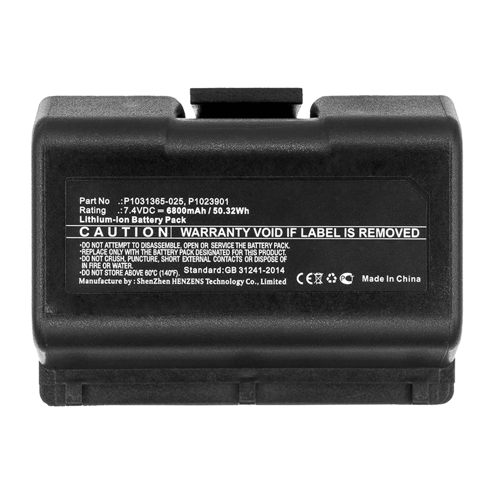 Synergy Digital Printer Battery, Compatible with Zebra BTRY-MPP-34MA1-01 Printer Battery (Li-ion, 7.4V, 6800mAh)
