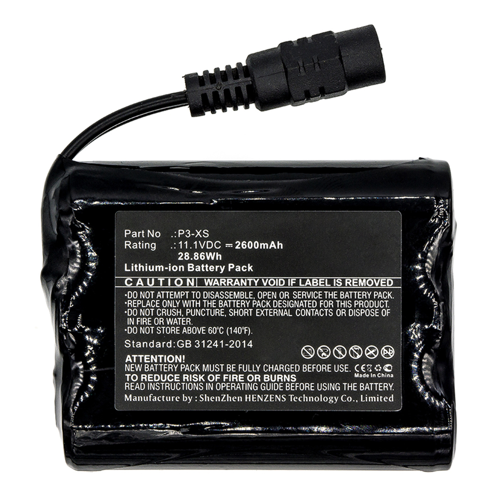 Synergy Digital Equipment Battery, Compatible with P3-XS Equipment Battery (11.1V, Li-ion, 2600mAh)