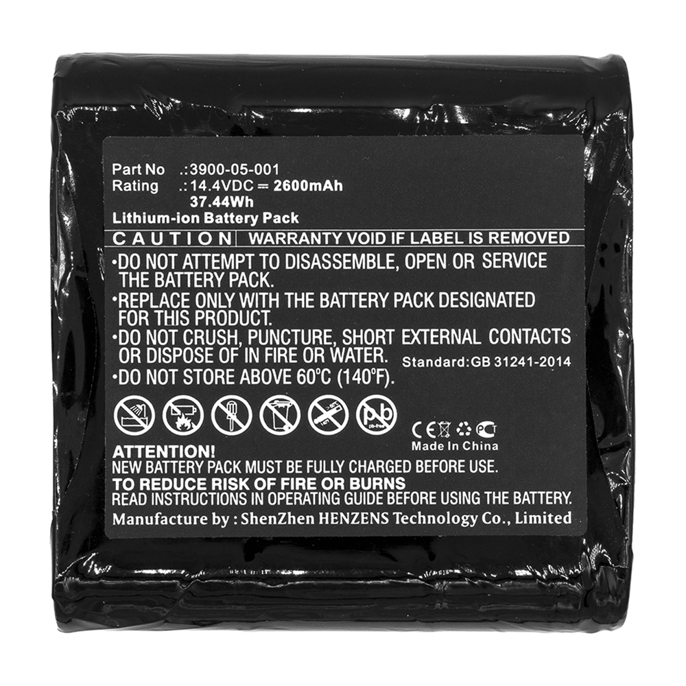 Synergy Digital Equipment Battery, Compatible with 3900-05-001 Equipment Battery (14.4V, Li-ion, 2600mAh)