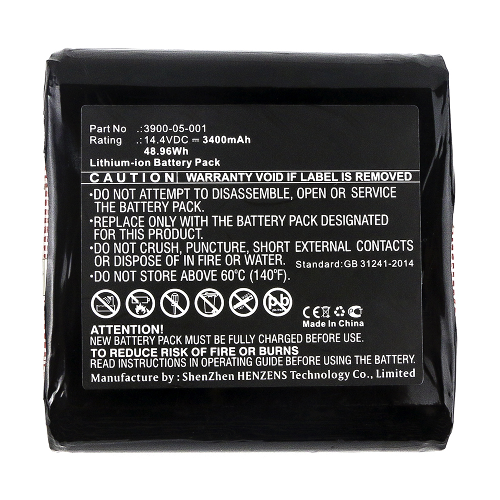 Synergy Digital Equipment Battery, Compatible with 3900-05-001 Equipment Battery (14.4V, Li-ion, 3400mAh)