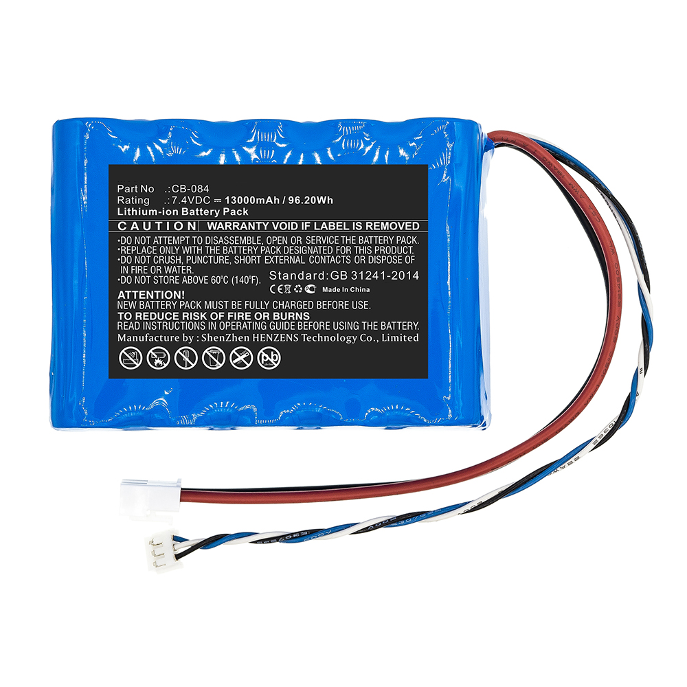 Synergy Digital Equipment Battery, Compatible with CB-084 Equipment Battery (7.4V, Li-ion, 13000mAh)