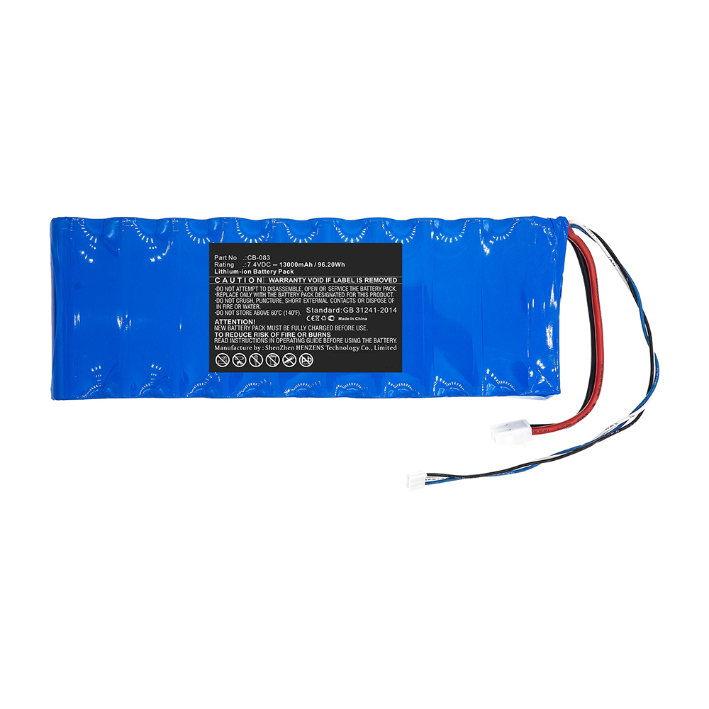 Synergy Digital Equipment Battery, Compatible with CB-083 Equipment Battery (7.4V, Li-ion, 13000mAh)