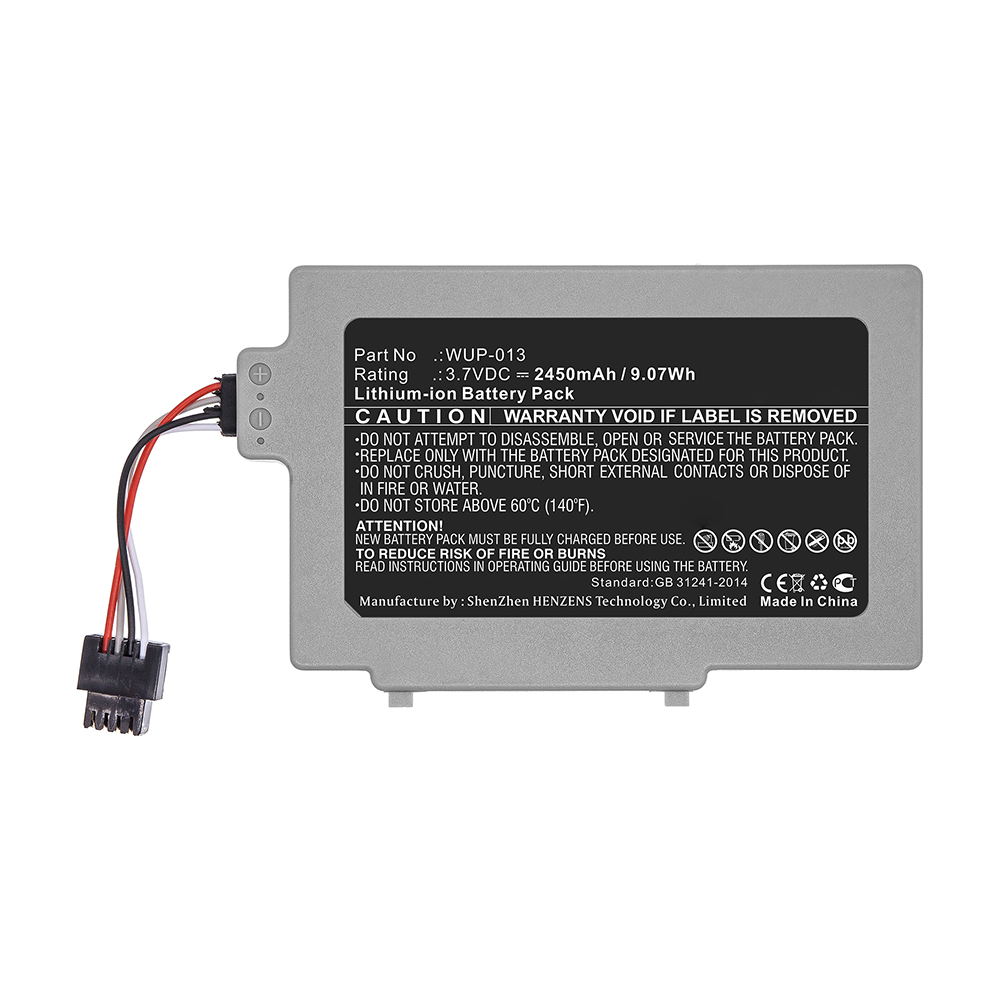 Synergy Digital Game Console Battery, Compatible with WUP-013 Game Console Battery (3.7V, Li-ion, 2450mAh)