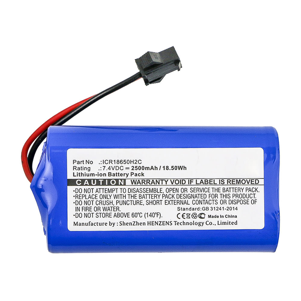 Synergy Digital Kitchenware Battery, Compatible with ICR18650H2C Kitchenware Battery (7.4V, Li-ion, 2500mAh)