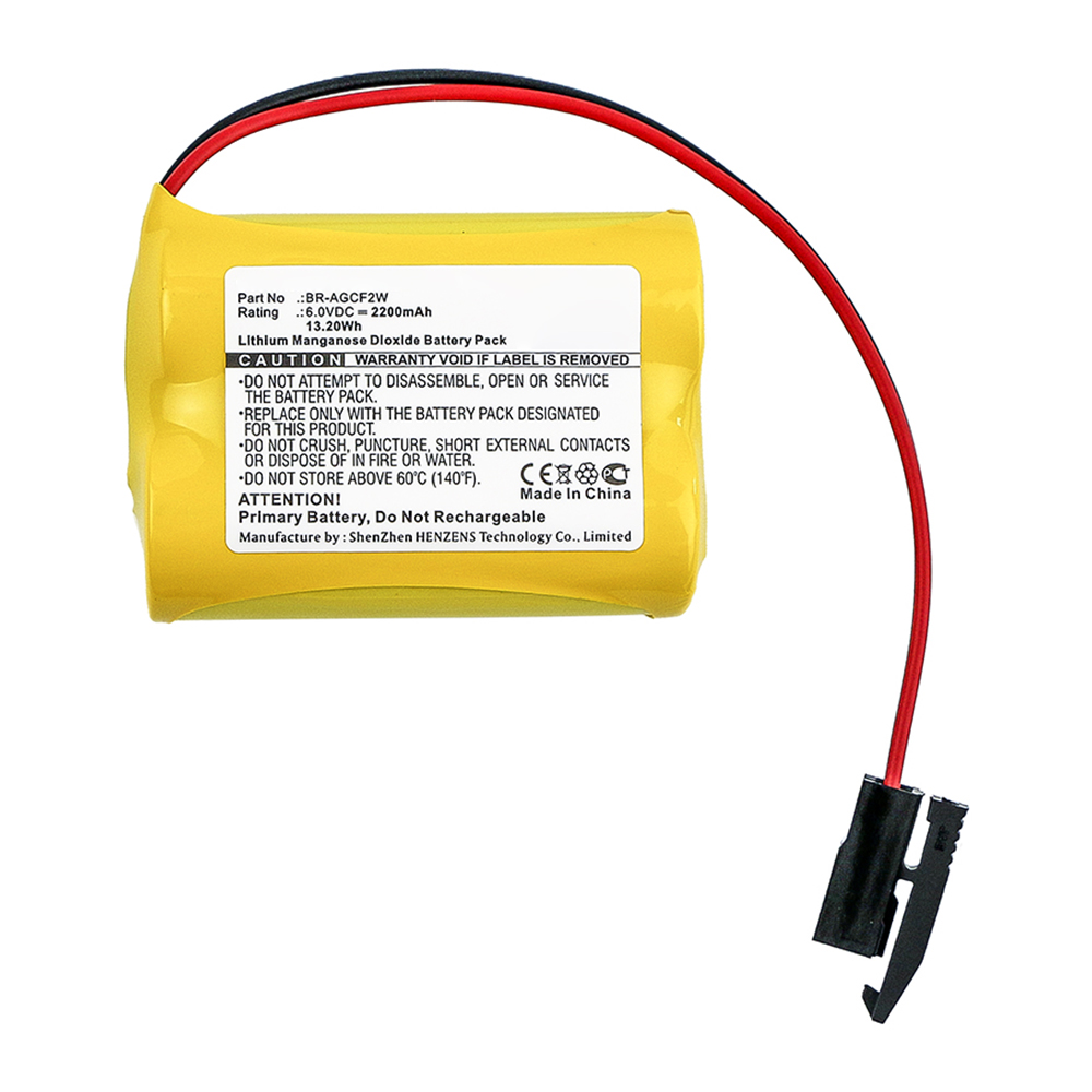 Synergy Digital PLC Battery, Compatible with BR-AGCF2W PLC Battery (6V, Li-MnO2, 2200mAh)