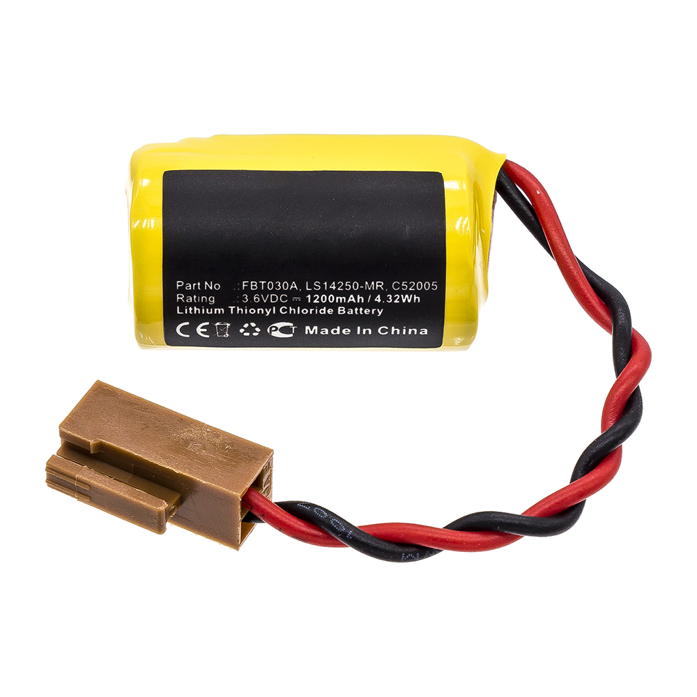 Synergy Digital PLC Battery, Compatible with C52005 PLC Battery (3.6V, Li-SOCl2, 1200mAh)