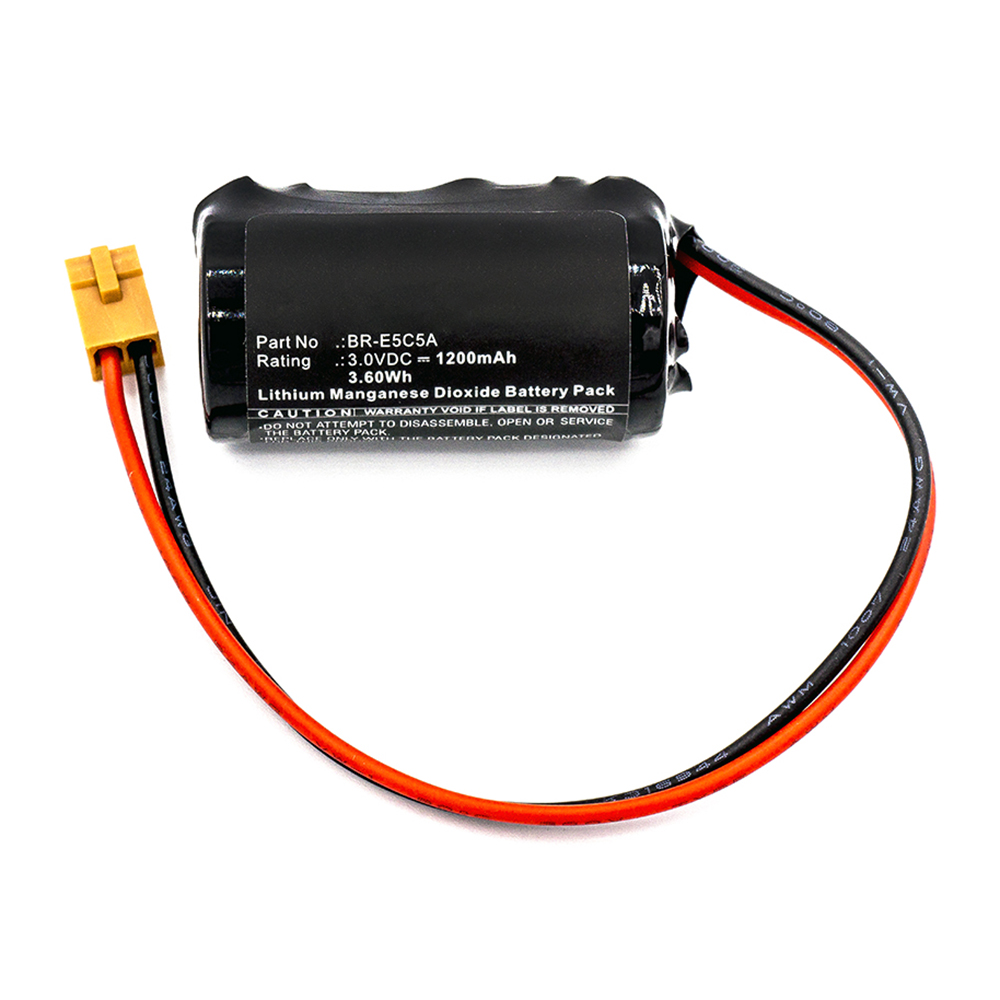 Synergy Digital PLC Battery, Compatible with BR-E5C5A PLC Battery (3V, Li-MnO2, 1200mAh)