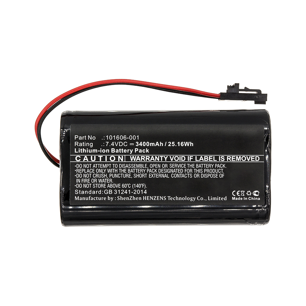 Synergy Digital Equipment Battery, Compatible with ComSonics 101606-001 Equipment Battery (Li-ion, 7.4V, 3400mAh)
