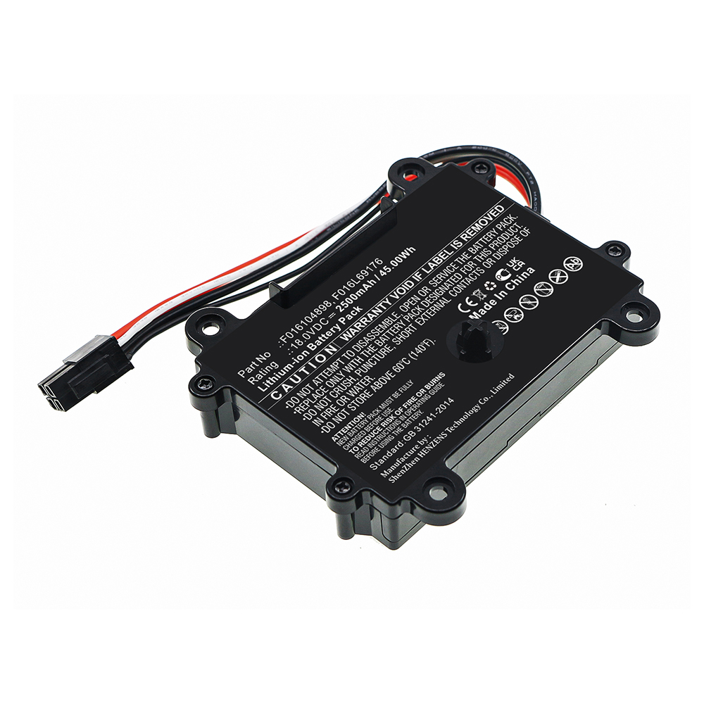Synergy Digital Lawn Mower Battery, Compatible with Bosch  F016104898 Lawn Mower Battery (Li-ion, 18V, 2500mAh)